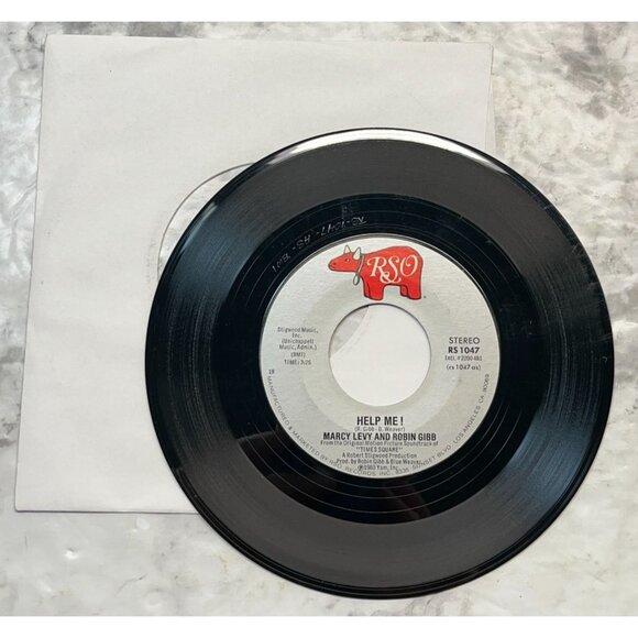 Marcy Levy & Robin Gibb Help Me! / Instrumental 45 Pop Record RSO 1047 1980 - Picture 3 of 6